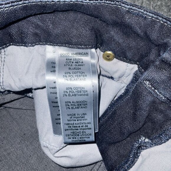 Good American Jeans Womens Size 29 Blue Good Legs Skinny Dark Wash - Picture 9 of 13